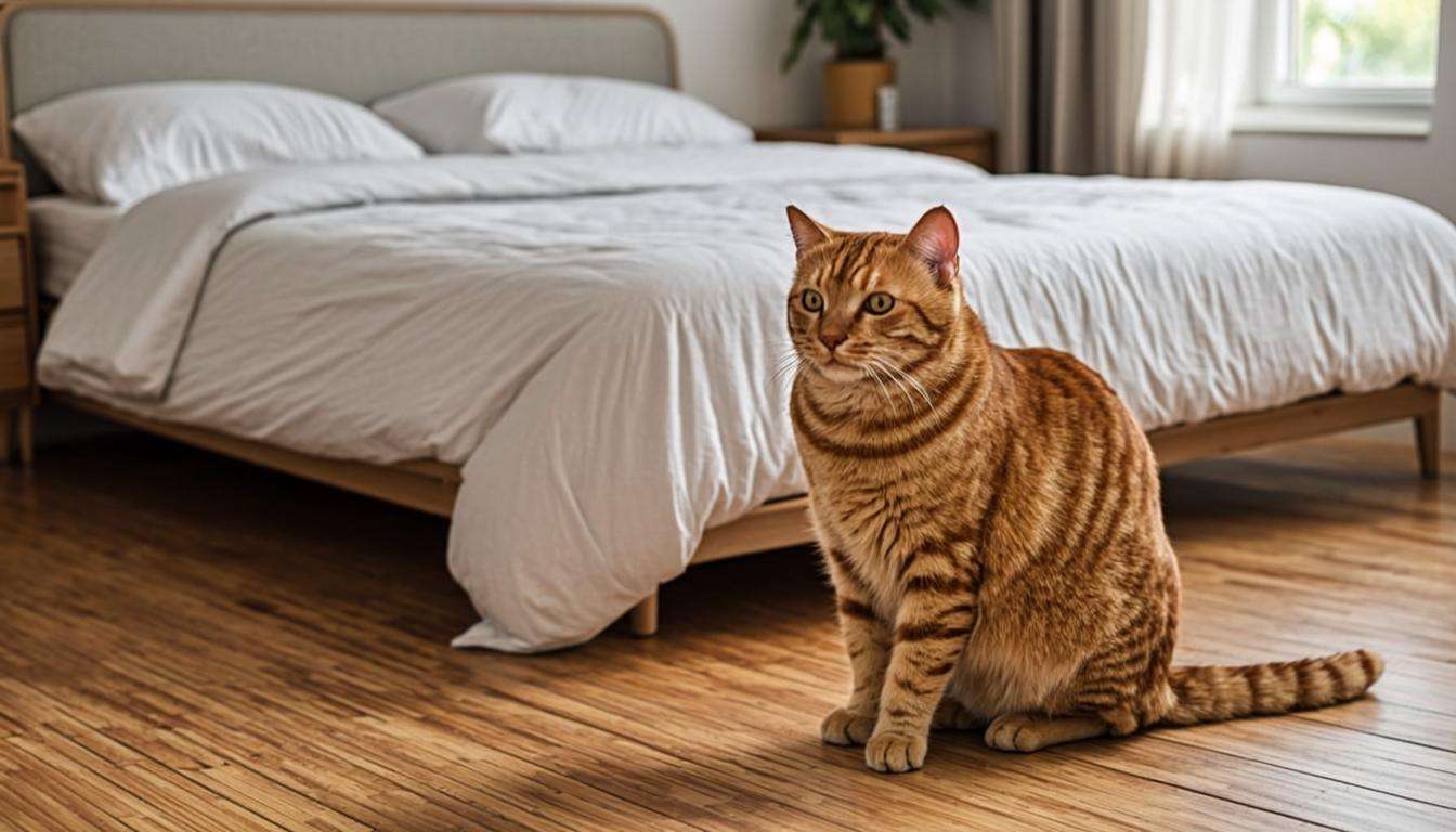 Strand woven bamboo flooring in a bedroom — natural hardness that handles pet nails
